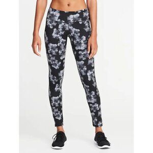 Old Navy Mid Rise Floral Print Compression Leggings Womens XL Yoga Athleisure